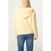 Load image into Gallery viewer, Lemon Cloud Knit Zip Hoodie (back)