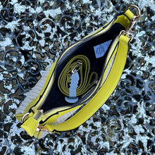 Load image into Gallery viewer, Lemon Santorini Woven Scoop Shoulder Bag (open)