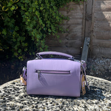 Load image into Gallery viewer, Lilac Leopard Strap Multi-Zip Crossbody Bag (back)