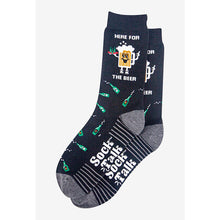 Load image into Gallery viewer, Men's Cotton Socks | 'Here For the Beer' Cracker Gift Box (socks)