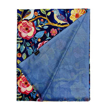 Load image into Gallery viewer, Midnight Garden Birds Scarf (flat)