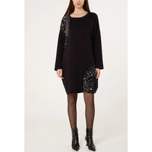 Load image into Gallery viewer, Midnight Spark Sequin Panel Dress