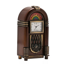 Load image into Gallery viewer, Miniature Clock - Brown Juke Box (side)