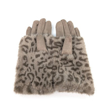Load image into Gallery viewer, Mink Wild Elegance Faux Fur 2-in-1 Gloves (palm)