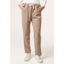 Load image into Gallery viewer, Mocha Stripe Relaxed Drawstring Trousers