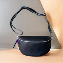 Load image into Gallery viewer, Modena Leather Belt Bag – Made in Italy (black)