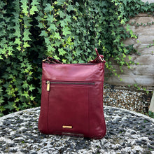 Load image into Gallery viewer, Nova Leather Slim Zip Top Crossbody Bag