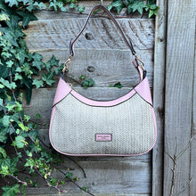 Load image into Gallery viewer, Pink Santorini Woven Scoop Shoulder Bag
