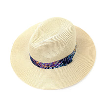 Load image into Gallery viewer, Santorini Tropical Band Panama Foldable Hat