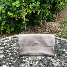 Load image into Gallery viewer, Siena Metallic Dual‑Compartment Leather Clutch & Crossbody – Made in Italy (bronze)
