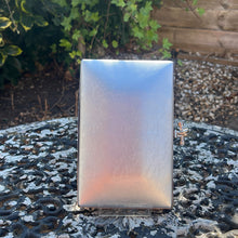 Load image into Gallery viewer, Silver Metallic Box Clutch Bag (side)
