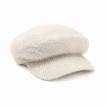 Load image into Gallery viewer, Soft Knitted Baker Boy Cap with Peak (cream)