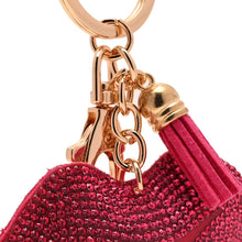 Load image into Gallery viewer, Sparkle Lips Bag Charm & Keyring – Pink (close up)