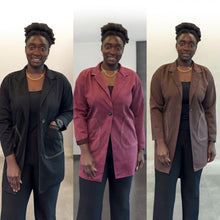 Load image into Gallery viewer, Stud Pocket Faux Suede Longline Jacket