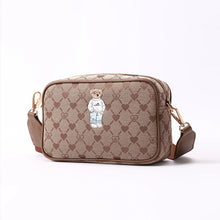 Load image into Gallery viewer, Teddy Heart Print Camera Crossbody Bag (beige)