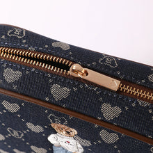 Load image into Gallery viewer, Teddy Heart Print Camera Crossbody Bag (zip top)
