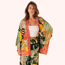 Load image into Gallery viewer, Tropical Verde Statement Kimono