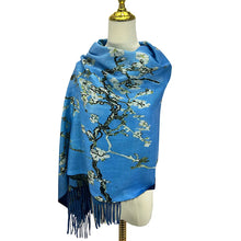 Load image into Gallery viewer, Van Gogh Almond Blossom Art Print Wool Scarf (on model)