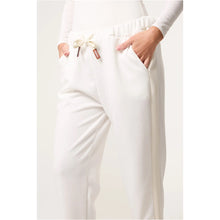 Load image into Gallery viewer, White Stripe Relaxed Drawstring Trousers (side)