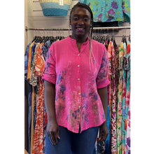 Load image into Gallery viewer, Wildflower Print Cotton Shirt (pink)