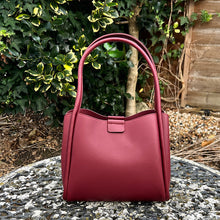 Load image into Gallery viewer, Windsor Wine Structured Tote Bag (back)