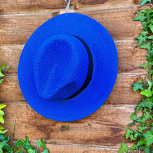 Load image into Gallery viewer, Royal Blue Panama Foldable Hat
