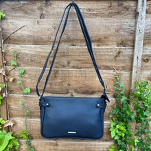 Load image into Gallery viewer, Navy Leather Crossbody Bag with Stud Side Detail