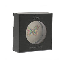 Load image into Gallery viewer, Pink & Blue Butterfly Compact Mirror