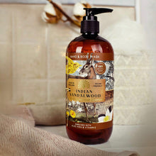 Load image into Gallery viewer, Indian Sandalwood Hand and Body Wash (lifestyle)