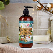 Load image into Gallery viewer, Jasmine and Wild Strawberry Hand and Body Wash (lifestyle)