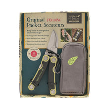 Load image into Gallery viewer, Apple Green & Black Original Folding Pocket Secateurs (packaged)
