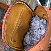 Load image into Gallery viewer, Our Bestseller Cognac David Jones Backpack (open)