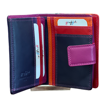 Load image into Gallery viewer, Bestseller Medium Leather RFID Purse | China Rose (open)