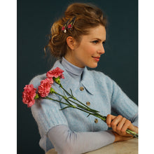 Load image into Gallery viewer, Embroidered Painted Peony Hair Clips