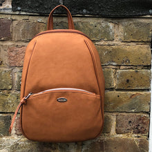 Load image into Gallery viewer, Our Bestseller Cognac David Jones Backpack (front)