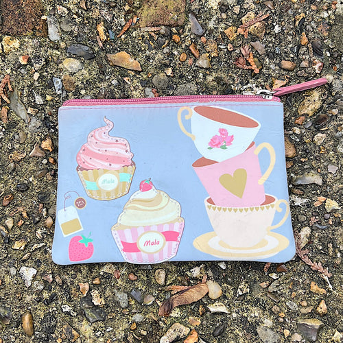 Time for Tea Leather Coin Purse