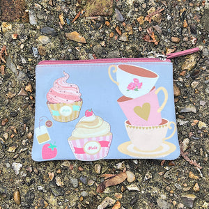 Time for Tea Leather Coin Purse