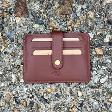 Load image into Gallery viewer, Marron Roma Luxe Italian Leather Card &amp; Coin Holder
