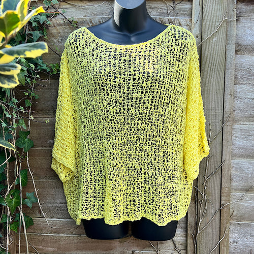 Breezy Yellow Bohemian Popcorn Cover Up