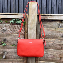 Load image into Gallery viewer, Terracotta Triple Section Crossbody Bag By David Jones
