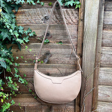 Load image into Gallery viewer, Taupe Scoop with Fabric Adjustable Strap Crossbody Bag
