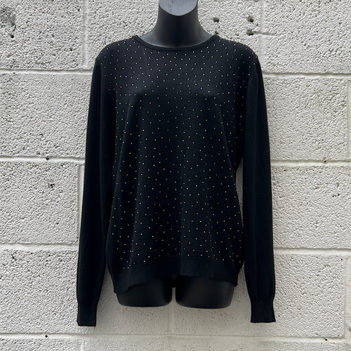 Midnight Sparkle Studded Knit Jumper