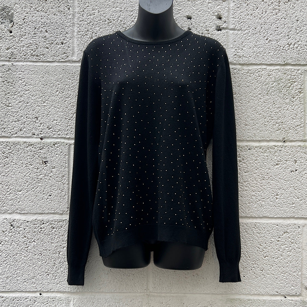 Midnight Sparkle Studded Knit Jumper