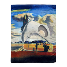 Load image into Gallery viewer, Dali Art Print Reversible Silk Scarf (After the Rain)
