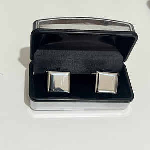 Plain Silver Square Cufflinks