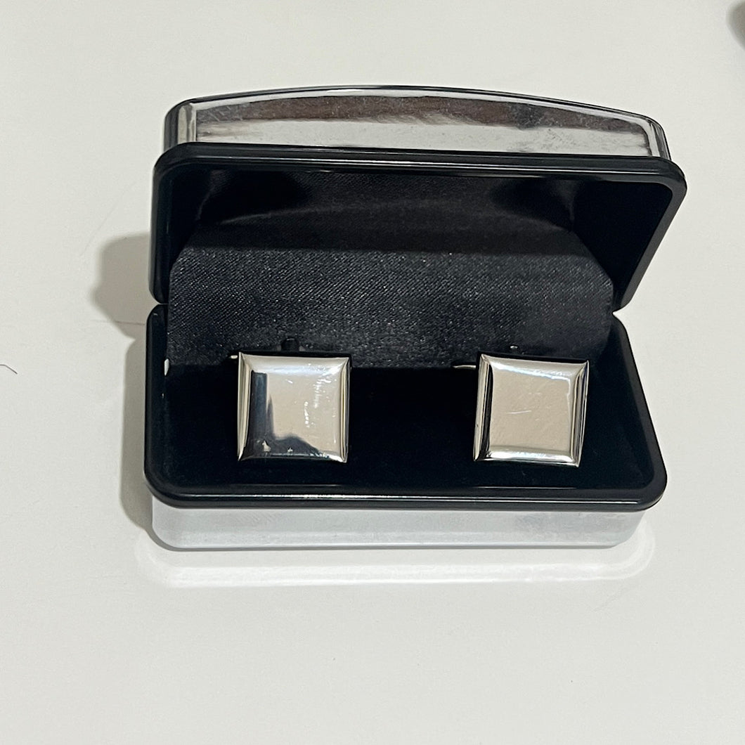 Plain Silver Square Cufflinks