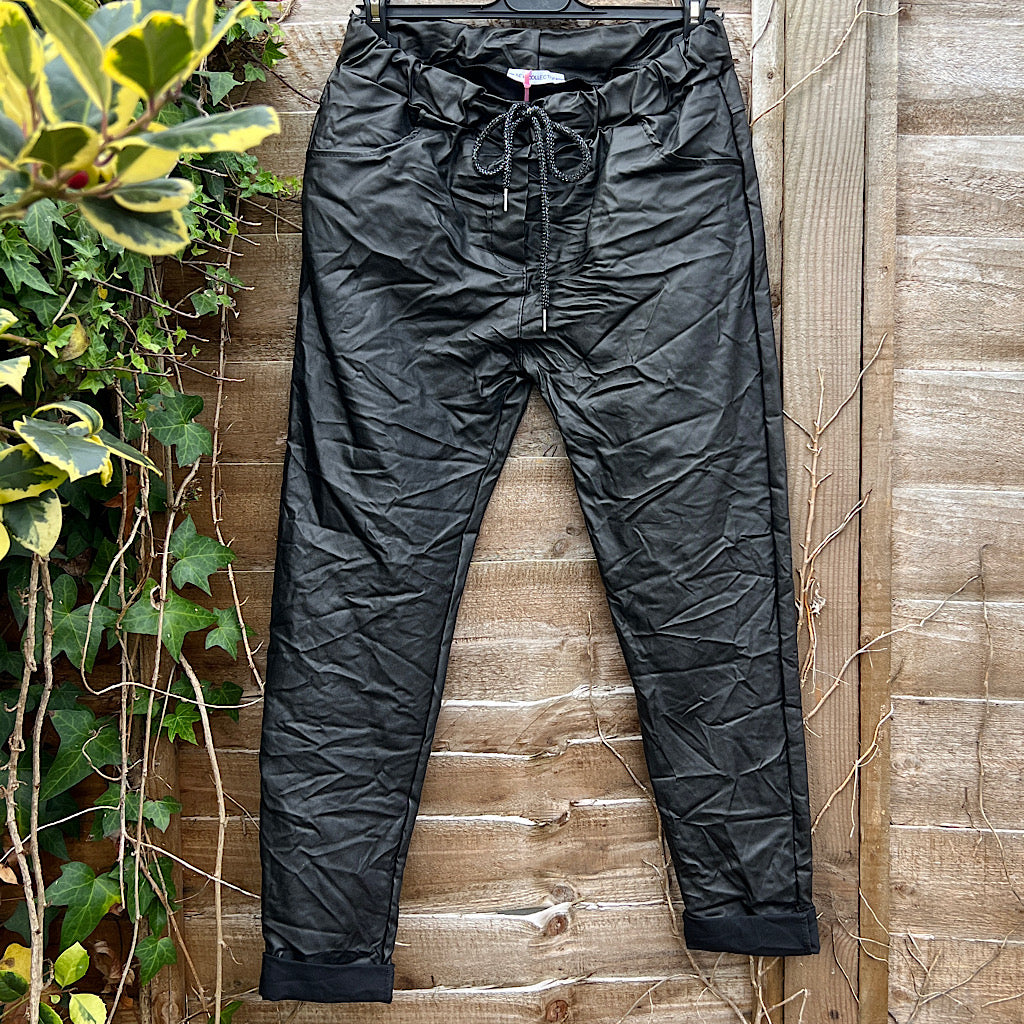 Black PVC Magic Trousers