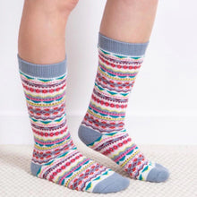 Load image into Gallery viewer, Totes Toasties Colour Pop Knee-High Welly Socks (2-Pack) (fair isle)
