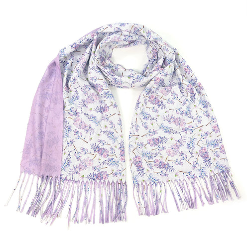 Reversible Wisteria Lavender Pashmina