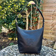 Load image into Gallery viewer, Black Subtle Logo Embossed Shoulder Bag
